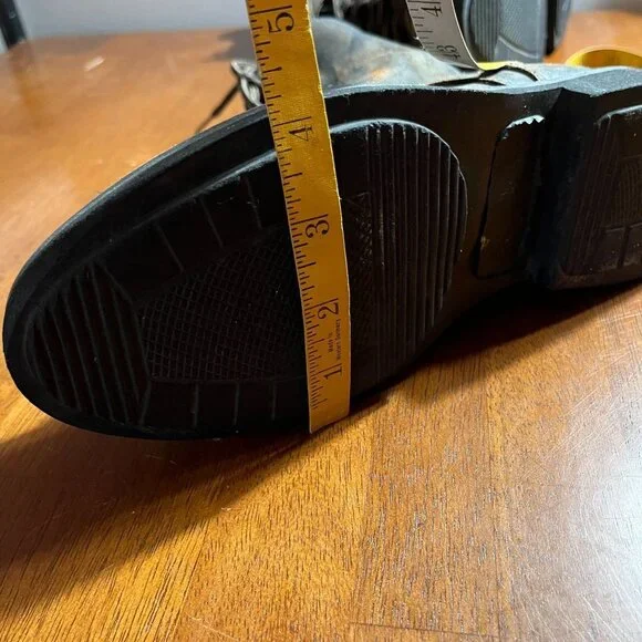 Rhino Distressed Leather Lace Up Packer Boots US 8 Grunge Hobo Combat Western